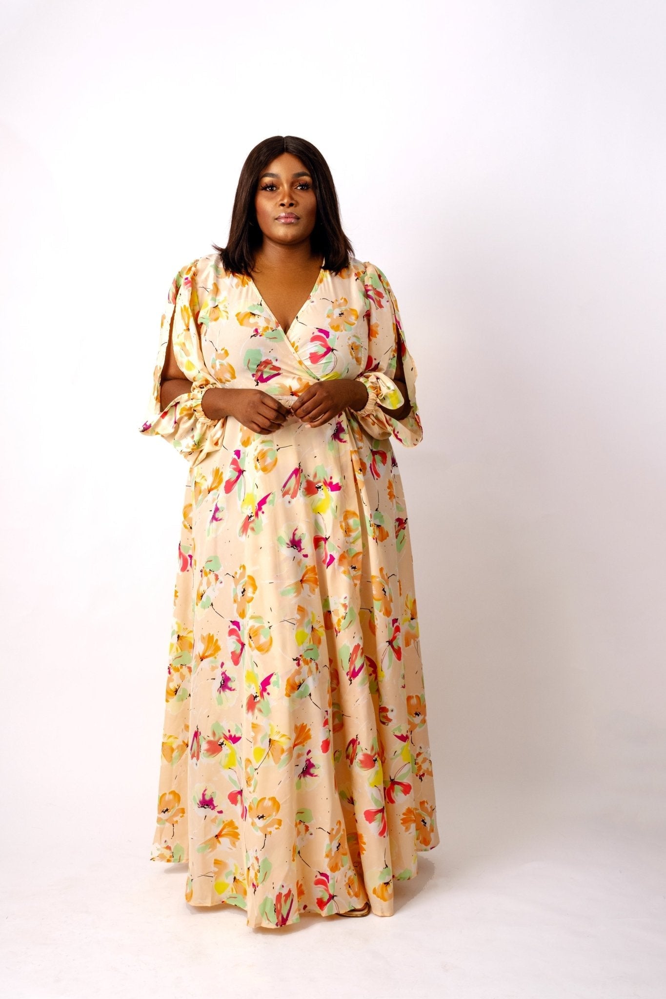 Image maxi wrap dress best sale