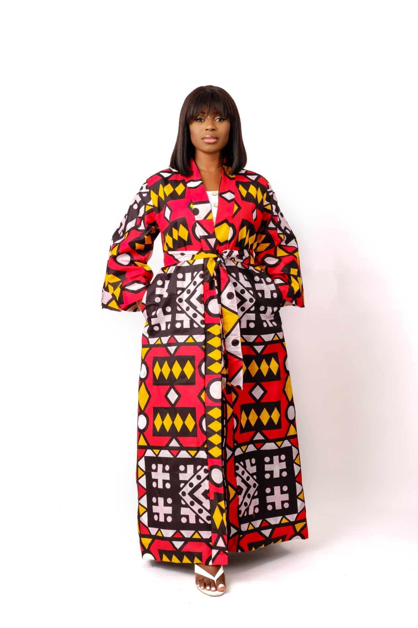 Apatampa - African Print Maxi Kimono - Zee Store
