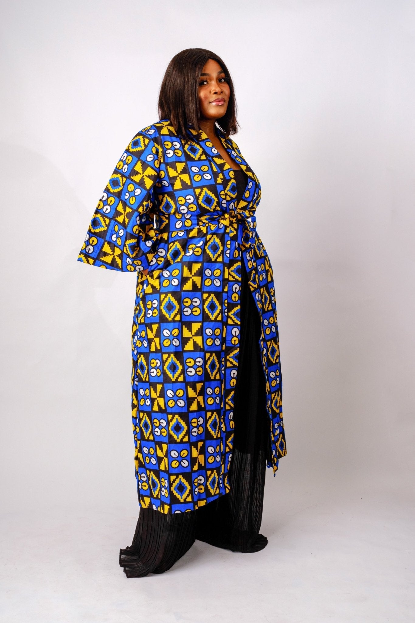 Kpatsa - African Print Maxi Kimono - Zee Store