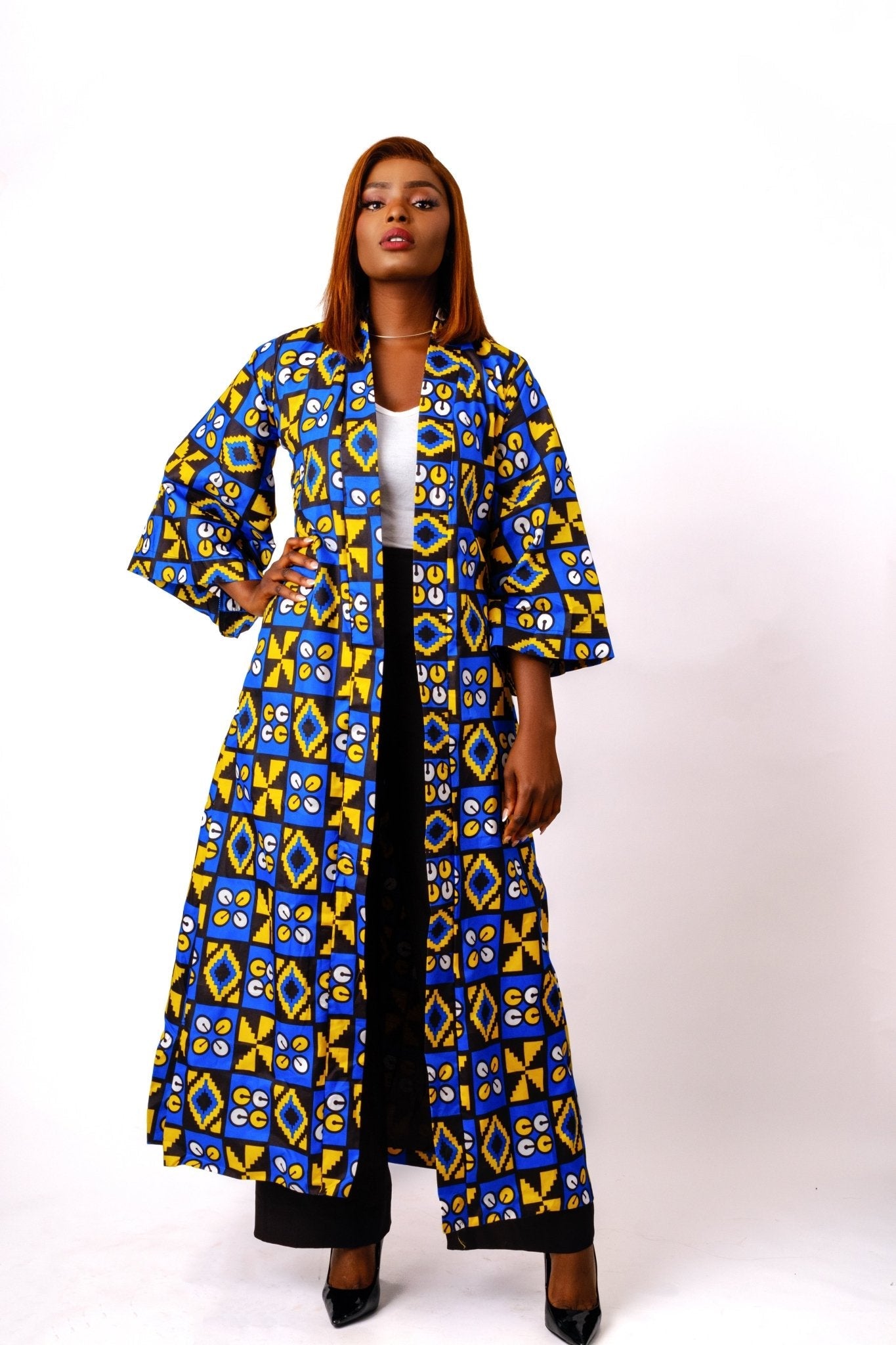 Kpatsa - African Print Maxi Kimono - Zee Store