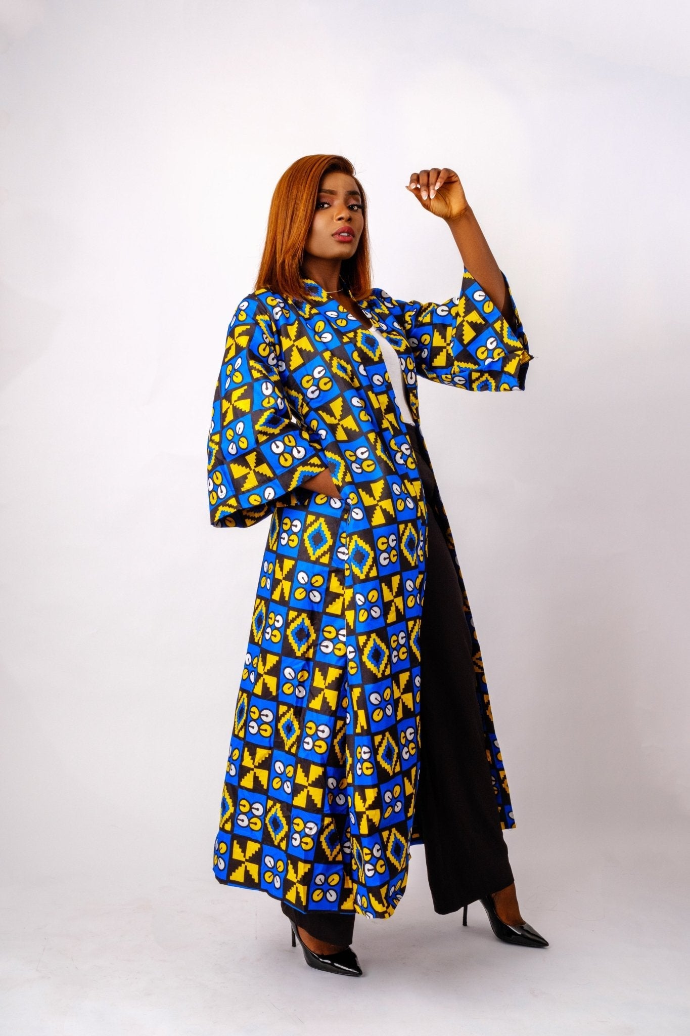 Kpatsa - African Print Maxi Kimono - Zee Store