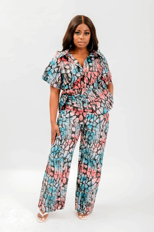 Kwassa Kwassa - Adire Pants & Shirt set - Zee Store