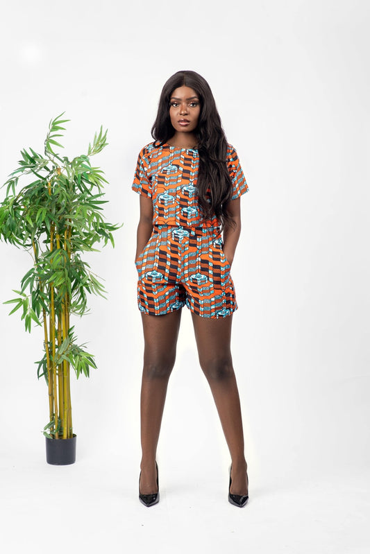 Ogene - African Print Shorts Set - Zee Store